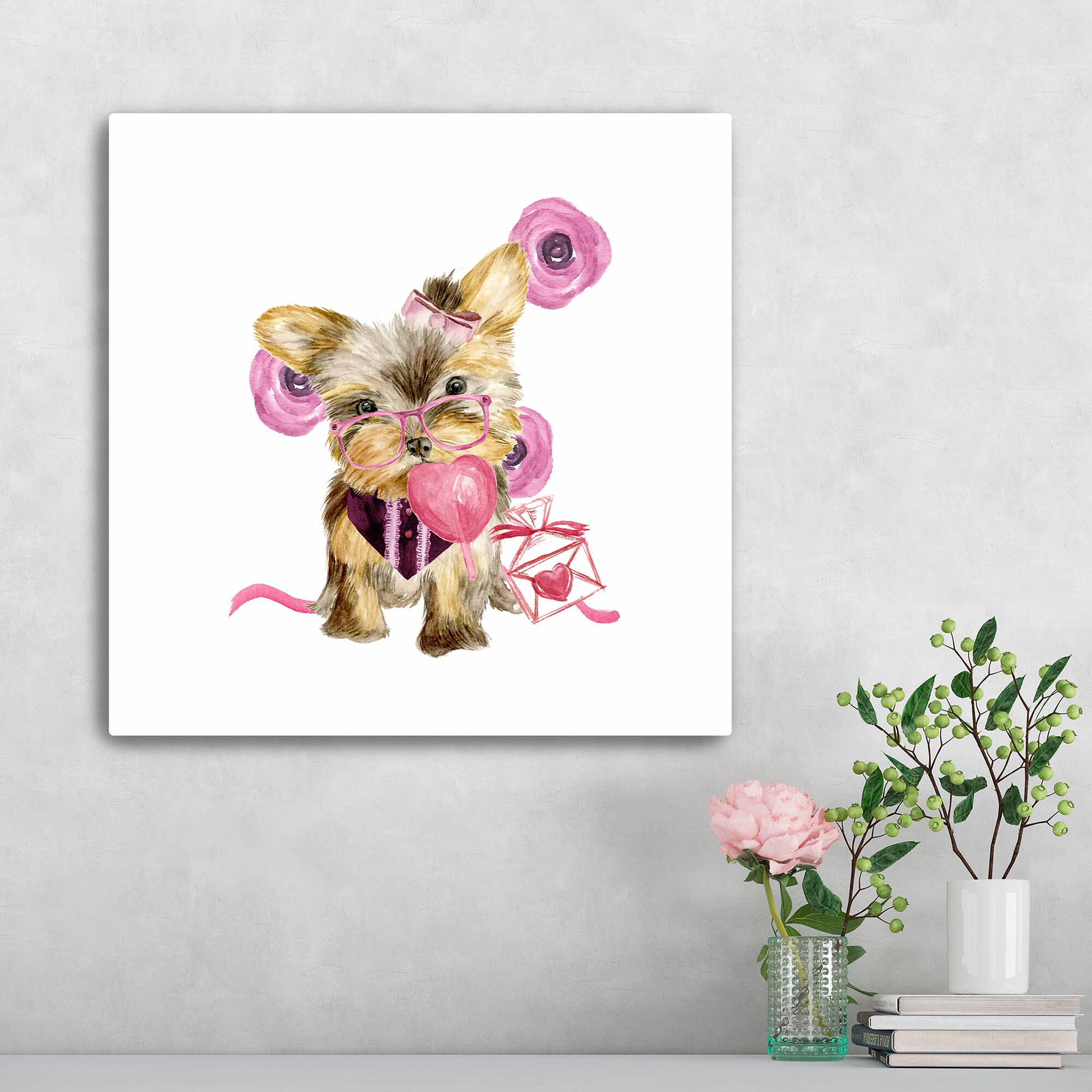 Valentine Puppy VI Canvas Giclée Art